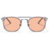 Persol - PO3265S - Transparent Grey / Light Pink - Sunglasses - Persol Eyewear