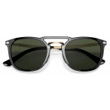 Persol - PO3265S - Black/Gold / Green - Sunglasses - Persol Eyewear