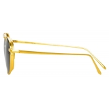 Linda Farrow - Lou Oval Sunglasses in Yellow Gold - LFL1046C1SUN - Linda Farrow Eyewear