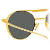 Linda Farrow - Lou Oval Sunglasses in Yellow Gold - LFL1046C1SUN - Linda Farrow Eyewear