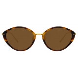 Linda Farrow - Lucy Cat-Eye Sunglasses in Tortoiseshell - LFL1086C1SUN - Linda Farrow Eyewear