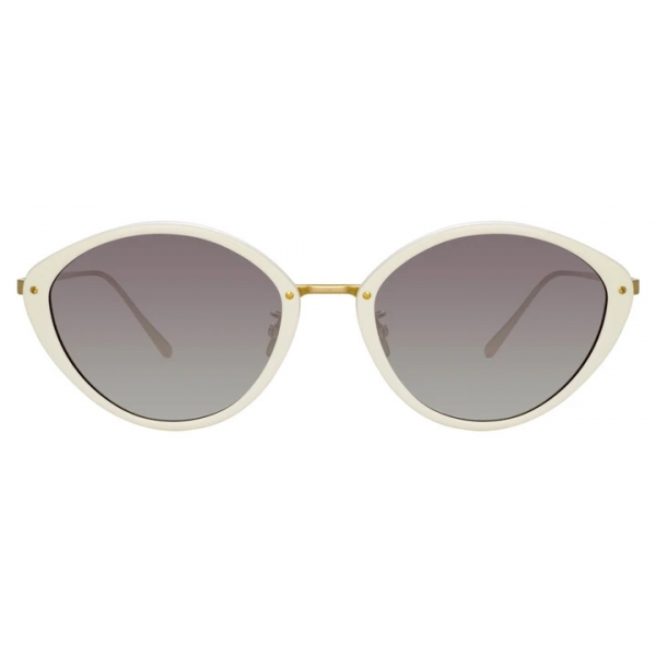Linda Farrow - Lucy Cat-Eye Sunglasses in White - LFL1086C4SUN - Linda Farrow Eyewear