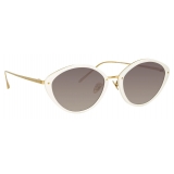 Linda Farrow - Lucy Cat-Eye Sunglasses in White - LFL1086C4SUN - Linda Farrow Eyewear