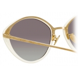 Linda Farrow - Lucy Cat-Eye Sunglasses in White - LFL1086C4SUN - Linda Farrow Eyewear