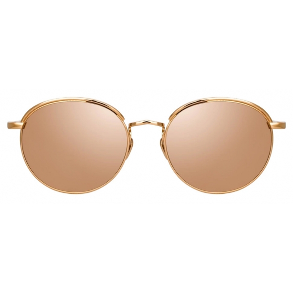 Linda Farrow - Marlon Oval Sunglasses in Rose Gold - LFL1076C1SUN - Linda Farrow Eyewear