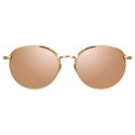 Linda Farrow - Occhiali da Sole Ovale Marlon in Oro Rosa - LFL1076C1SUN - Linda Farrow Eyewear