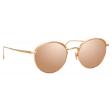 Linda Farrow - Occhiali da Sole Ovale Marlon in Oro Rosa - LFL1076C1SUN - Linda Farrow Eyewear