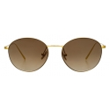 Linda Farrow - Occhiali da Sole Ovale Mayne in Oro Giallo - LF33C5SUN - Linda Farrow Eyewear