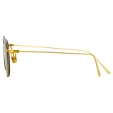 Linda Farrow - Mayne Oval Sunglasses in Yellow Gold - LF33C5SUN - Linda Farrow Eyewear