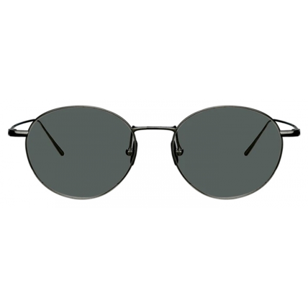 Linda Farrow - Mayne Oval Sunglasses in Nickel - LF33C6SUN - Linda Farrow Eyewear
