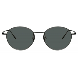 Linda Farrow - Mayne Oval Sunglasses in Nickel - LF33C6SUN - Linda Farrow Eyewear