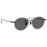 Linda Farrow - Mayne Oval Sunglasses in Nickel - LF33C6SUN - Linda Farrow Eyewear