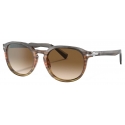 Persol - PO3279S - Grigio Striato Sfumato Marrone Striato / Trasparente Sfumato Marrone - Occhiali da Sole - Persol Eyewear