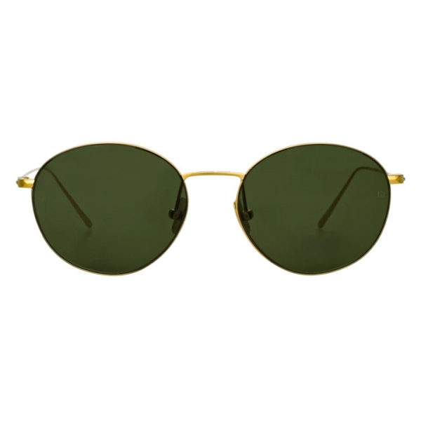 Linda Farrow - Mayne Oval Sunglasses in Yellow Gold - LF33C4SUN - Linda Farrow Eyewear