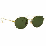 Linda Farrow - Mayne Oval Sunglasses in Yellow Gold - LF33C4SUN - Linda Farrow Eyewear