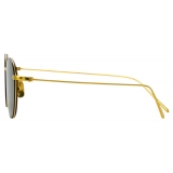 Linda Farrow - Mayne Oval Sunglasses in Yellow Gold - LF33C4SUN - Linda Farrow Eyewear