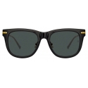 Linda Farrow - Chrysler D-Frame Sunglasses in Black - LF43C4SUN - Linda Farrow Eyewear