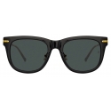 Linda Farrow - Occhiali da Sole D-Frame Chrysler in Nero - LF43C4SUN - Linda Farrow Eyewear