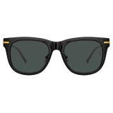 Linda Farrow - Chrysler D-Frame Sunglasses in Black - LF43C4SUN - Linda Farrow Eyewear