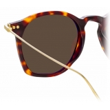 Linda Farrow - Occhiali da Sole Quadrati Mila A in Tartaruga - LF52AC7SUN - Linda Farrow Eyewear