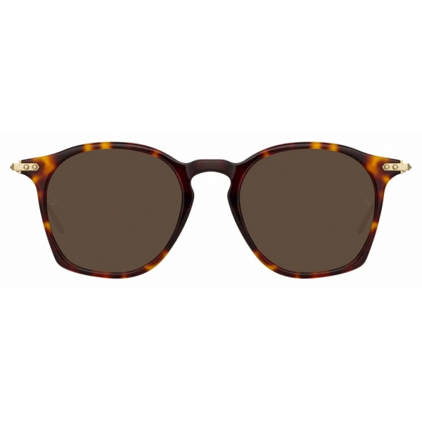 Linda Farrow - Mila Square Sunglasses in Tortoiseshell - LF52C7SUN - Linda Farrow Eyewear