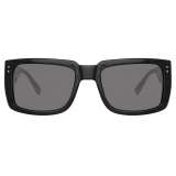 Linda Farrow - Morrison Rectangular Sunglasses in Black - LFL1027C1SUN - Linda Farrow Eyewear