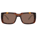 Linda Farrow - Morrison Rectangular Sunglasses in Tortoiseshell - LFL1027C2SUN - Linda Farrow Eyewear