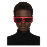 Givenchy - Occhiali da Sole Unisex 4G in Pelle e Acetato - Rosso Argento - Occhiali da Sole - Givenchy Eyewear