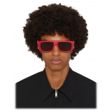 Givenchy - Occhiali da Sole Unisex 4G in Pelle e Acetato - Rosso Argento - Occhiali da Sole - Givenchy Eyewear