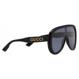 Gucci - Occhiale da Sole Oversize a Mascherina - Nero Grigio - Gucci Eyewear