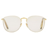 Gucci - Round Frame Sunglasses - Gold Light Yellow - Gucci Eyewear