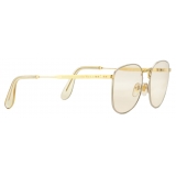 Gucci - Occhiale da Sole Rotondi - Oro Giallo Chiaro - Gucci Eyewear