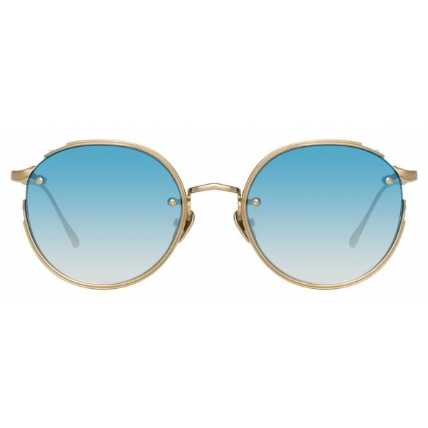 Linda Farrow - Nicks Oval Sunglasses in Yellow Gold - LFL948C4SUN - Linda Farrow Eyewear