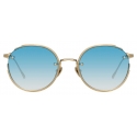 Linda Farrow - Nicks Oval Sunglasses in Yellow Gold - LFL948C4SUN - Linda Farrow Eyewear