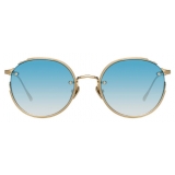 Linda Farrow - Nicks Oval Sunglasses in Yellow Gold - LFL948C4SUN - Linda Farrow Eyewear