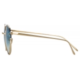 Linda Farrow - Nicks Oval Sunglasses in Yellow Gold - LFL948C4SUN - Linda Farrow Eyewear