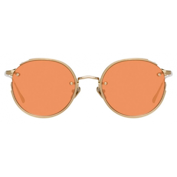 Linda Farrow - Nicks Oval Sunglasses in Light Gold - LFL948C5SUN - Linda Farrow Eyewear