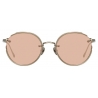 Linda Farrow - Nicks Oval Sunglasses in White Gold - LFL948C6SUN - Linda Farrow Eyewear