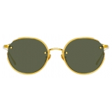 Linda Farrow - Nicks Oval Sunglasses in Yellow Gold - LFL948C1SUN - Linda Farrow Eyewear