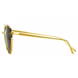 Linda Farrow - Nicks Oval Sunglasses in Yellow Gold - LFL948C1SUN - Linda Farrow Eyewear