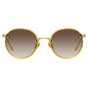 Linda Farrow - Occhiali da Sole Ovale Nicks in Oro Giallo - LFL948C2SUN - Linda Farrow Eyewear