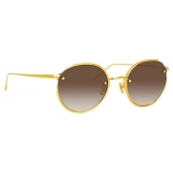 Linda Farrow - Nicks Oval Sunglasses in Yellow Gold - LFL948C2SUN - Linda Farrow Eyewear