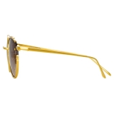 Linda Farrow - Nicks Oval Sunglasses in Yellow Gold - LFL948C2SUN - Linda Farrow Eyewear