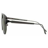 Linda Farrow - Nico Square Sunglasses in Nickel - LFL1108C2SUN - Linda Farrow Eyewear