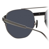 Linda Farrow - Nico Square Sunglasses in Nickel - LFL1108C2SUN - Linda Farrow Eyewear