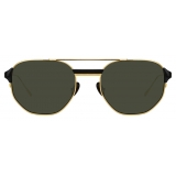 Linda Farrow - Occhiali da Sole Quadrati Nico in Oro Giallo e Grigio - LFL1108C1SUN - Linda Farrow Eyewear