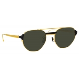 Linda Farrow - Nico Square Sunglasses in Yellow Gold and Grey - LFL1108C1SUN - Linda Farrow Eyewear