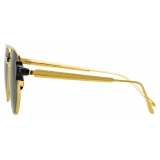 Linda Farrow - Nico Square Sunglasses in Yellow Gold and Grey - LFL1108C1SUN - Linda Farrow Eyewear
