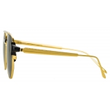 Linda Farrow - Occhiali da Sole Quadrati Nico in Oro Giallo e Grigio - LFL1108C1SUN - Linda Farrow Eyewear