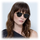 Linda Farrow - Nico Square Sunglasses in Yellow Gold and Grey - LFL1108C1SUN - Linda Farrow Eyewear